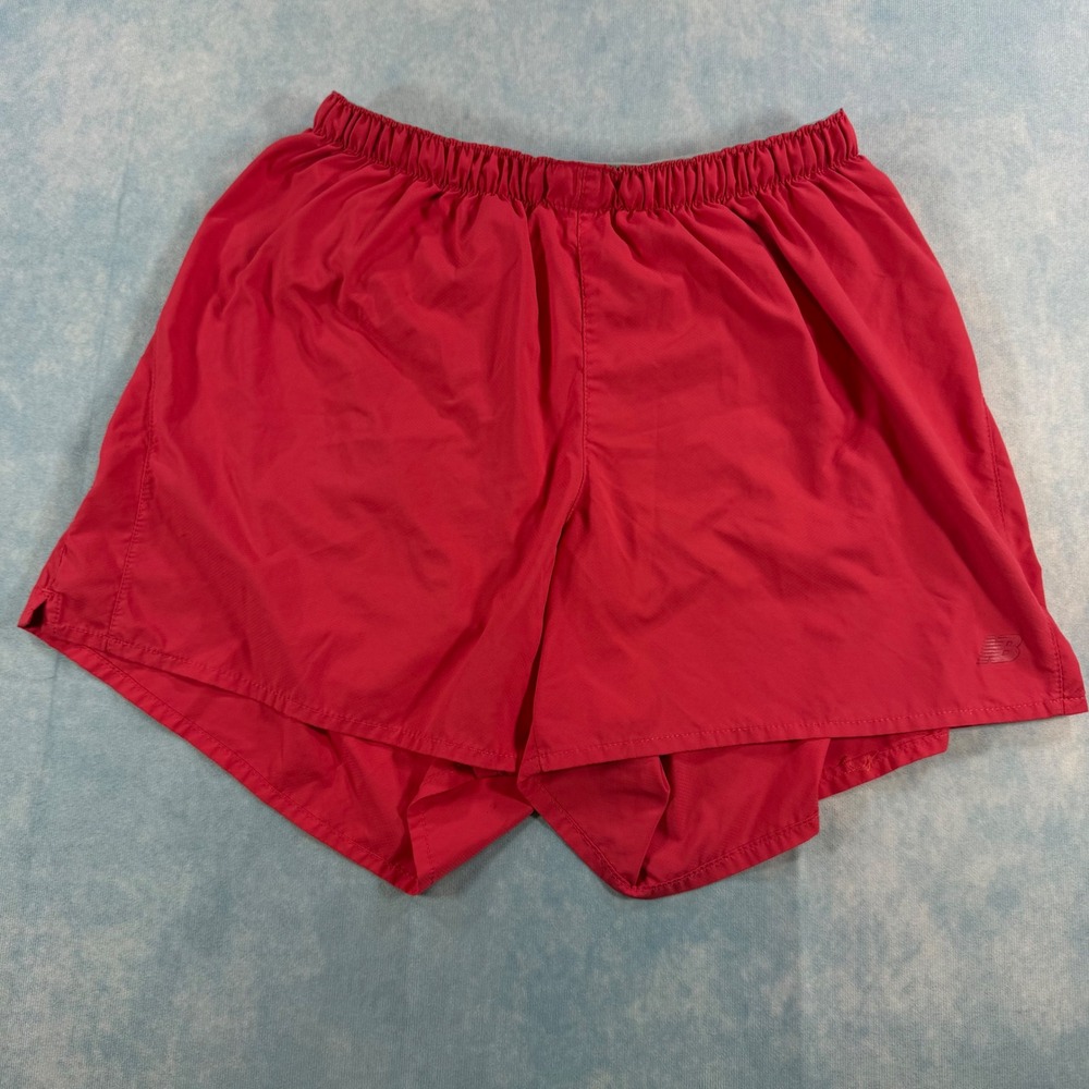 New Balance Running Shorts Womens Large Red Excellent Lightweight Athletic 3422